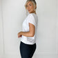 Talia T-shirt Front Pocket - White