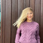Carla Dusty Purple Soft Hand Chunky Knitted Wool Jumper