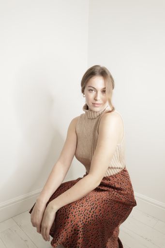 Olivia Animal Print Skirt - Brown