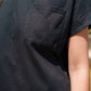 Talia T-shirt Front Pocket - Black